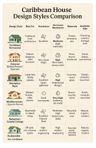 Caribbean house design styles comparison