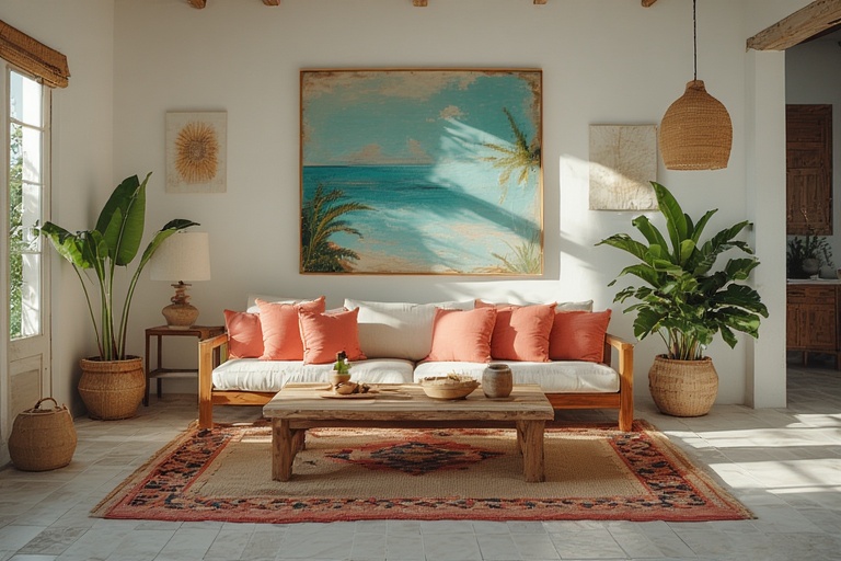 caribbean room-by-room color palette