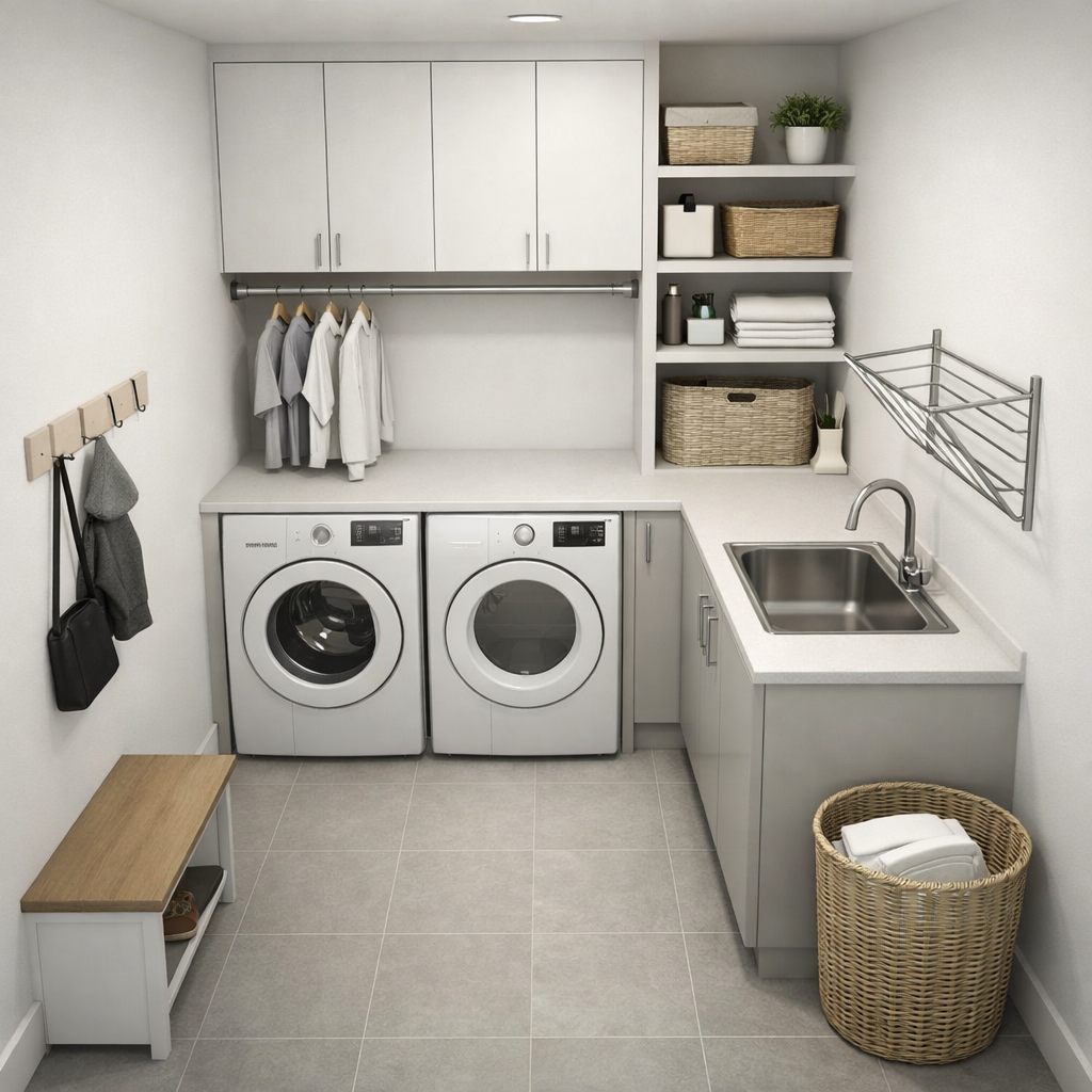 how to plan a laundry and utility room